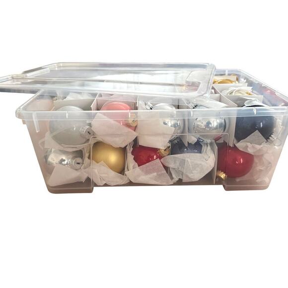IKEA VINTERFINT (Store Display) 40 Ornaments 2 1/4"  with Plastic Container - Picture 4 of 5